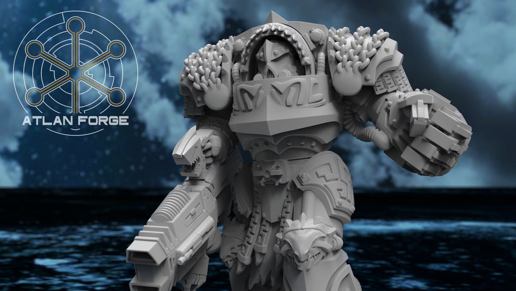Wai Toa Roroa Reinforcement with a futuristic ranged weapon, power fist, and chain-detailed armor.