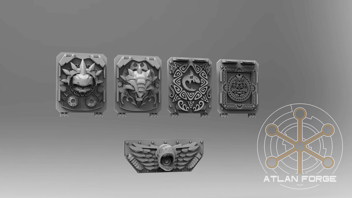 Wai Toa bumpers, shark ornaments, totems, icons, seals and hanging vehicle decorations