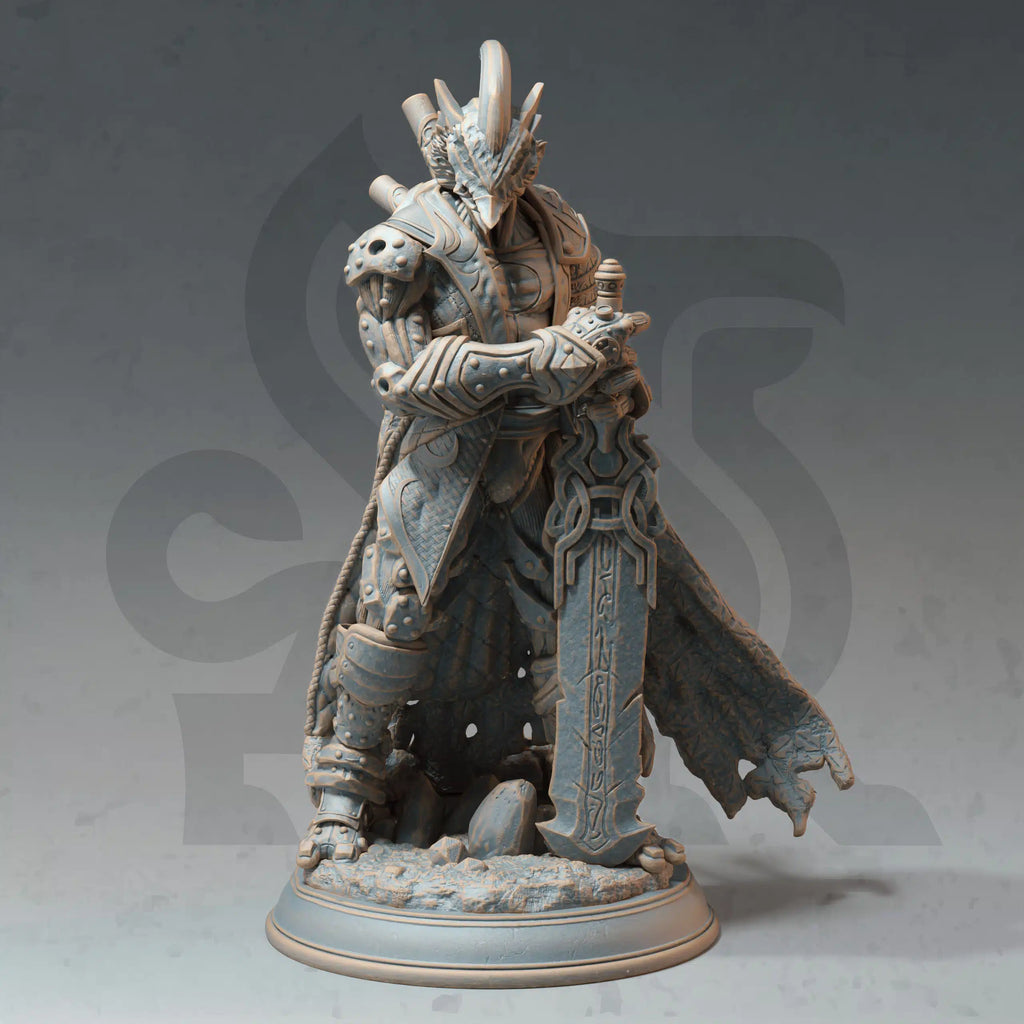 Wreathe Headmaster’s Assistant automaton fighter miniature by DM Stash, resin printed fantasy tabletop RPG construct NPC.