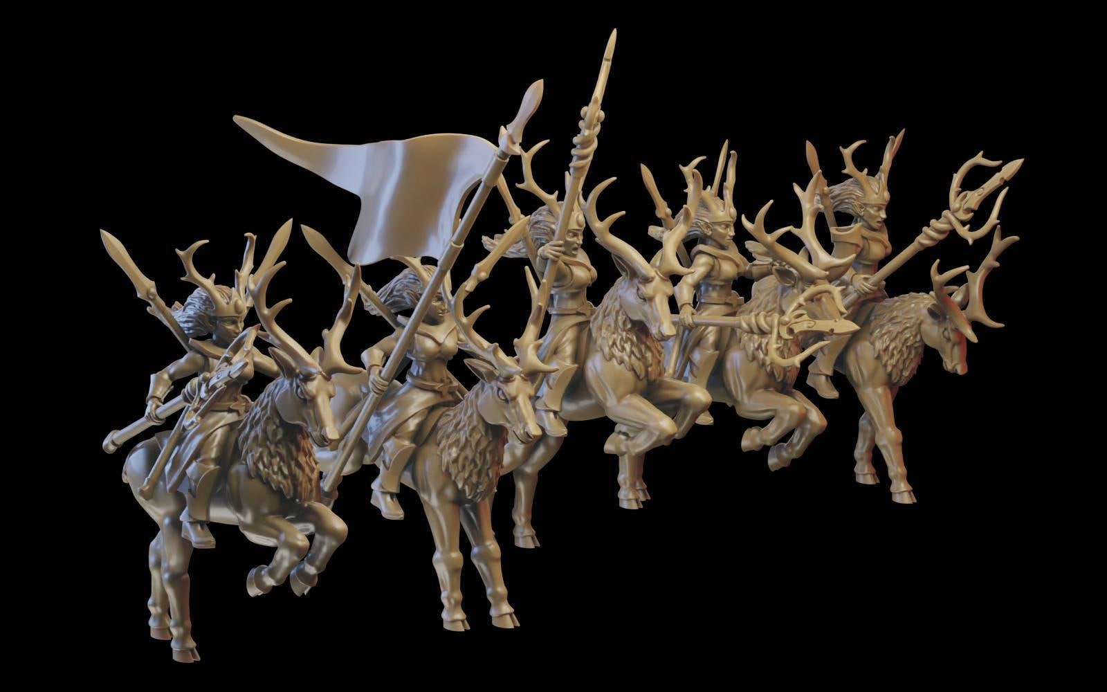 Deer Cavalry (Female) - Sylvan Elves - Ilhadiel