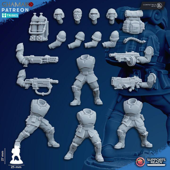 Tropas de Asalto Armas Especiales - Escuadra de 4 - GHAMAK