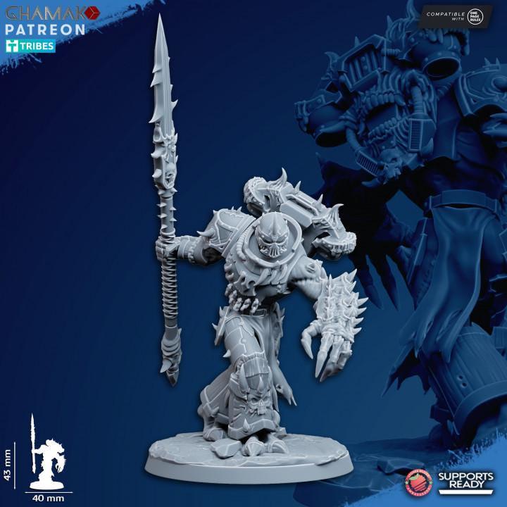 Corrupted Militum Squad 32mm resin miniature squad by Ghamak
