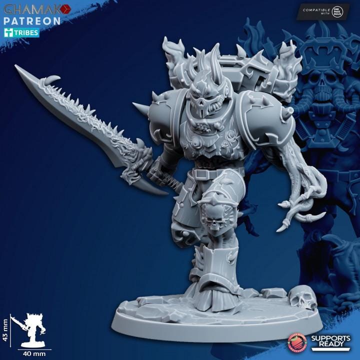 Corrupted Militum Squad 32mm resin miniature squad by Ghamak