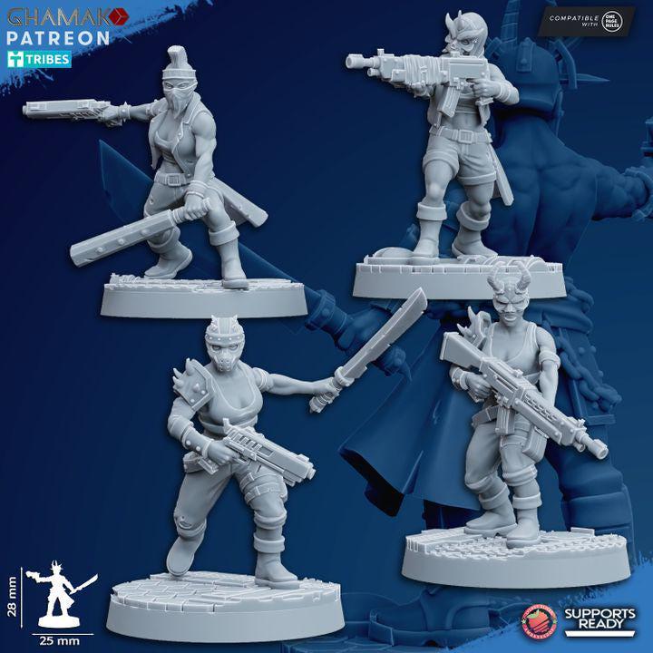 Standard cultists 28mm resin miniature modular squad of 20 by Ghamak