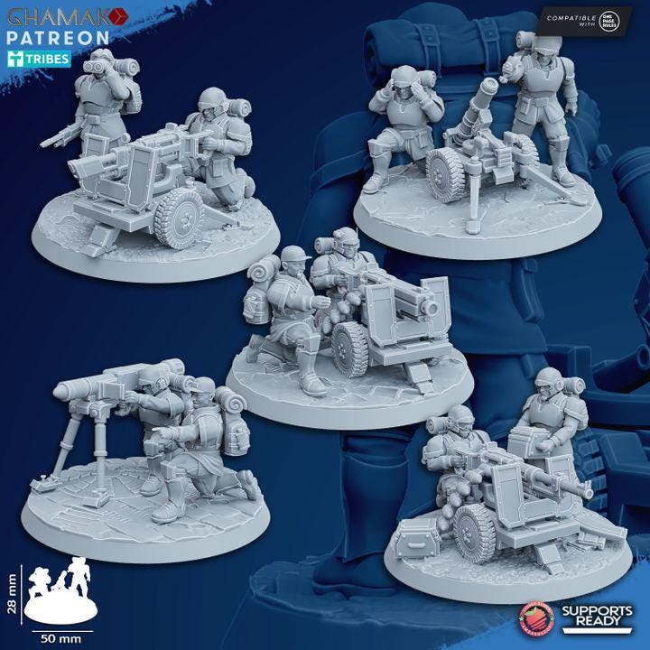 Freedom Guard Heavy Support Weapons - Full Set - Ghamak