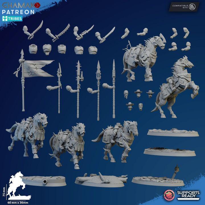 Corrupted Cavalry - Squad of 5 - GHAMAK