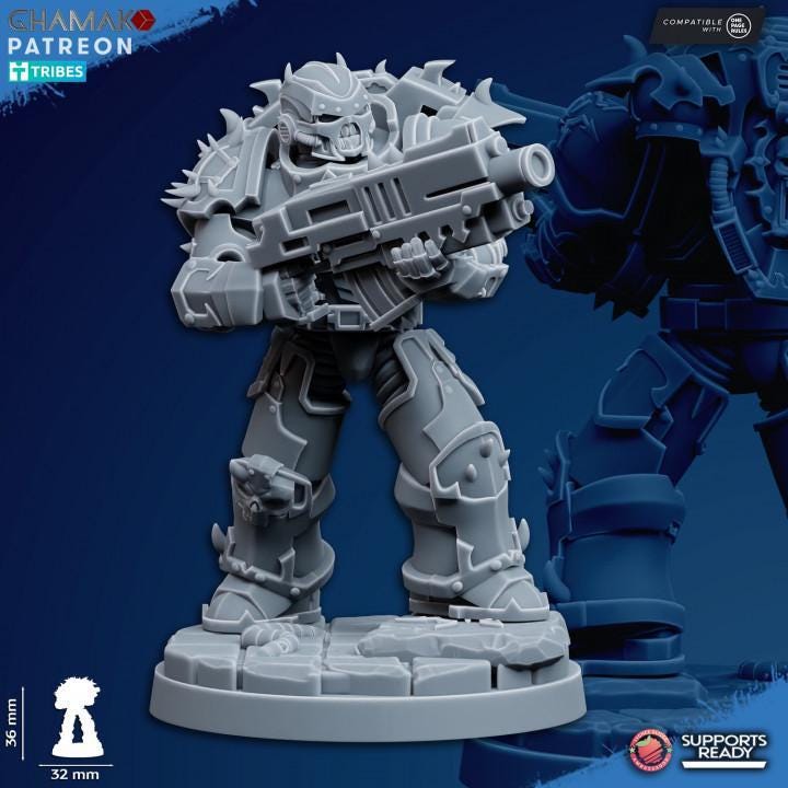 Traitor Militum  32mm resin miniature squad by Ghamak
