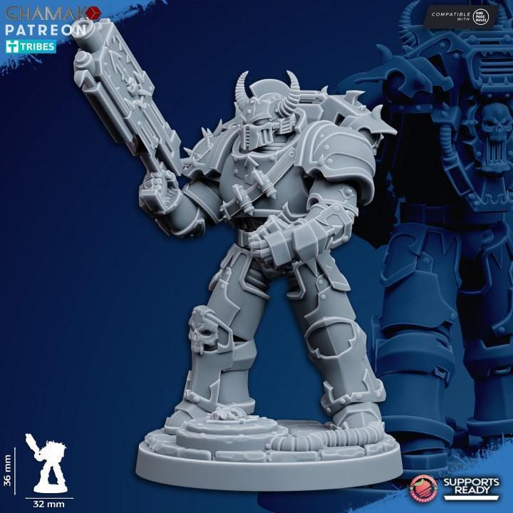 Traitor Militum  32mm resin miniature squad by Ghamak