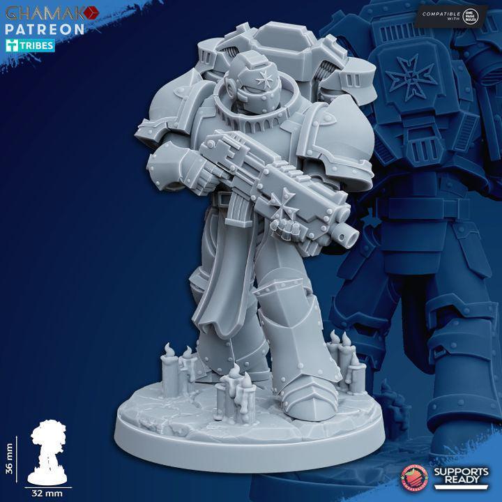 Temple Militum Squad of 10 32mm resin miniature squad by Ghamak