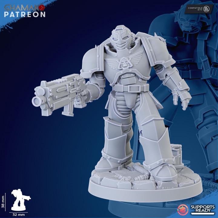 Vengeful Angel Militum 32mm resin miniature squad by Ghamak