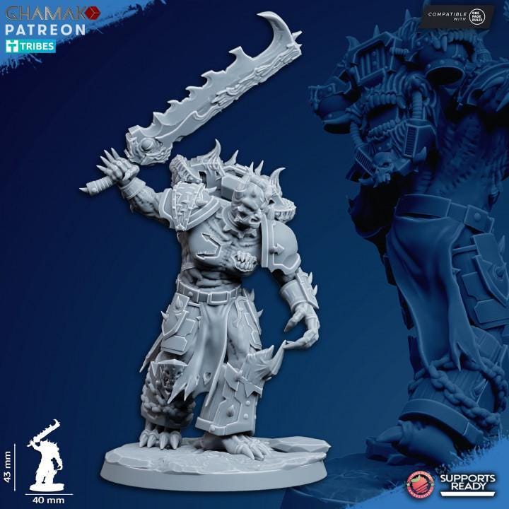 Corrupted Militum Squad 32mm resin miniature squad by Ghamak