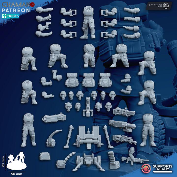 Freedom Guard Heavy Support Weapons - Full Set - Ghamak