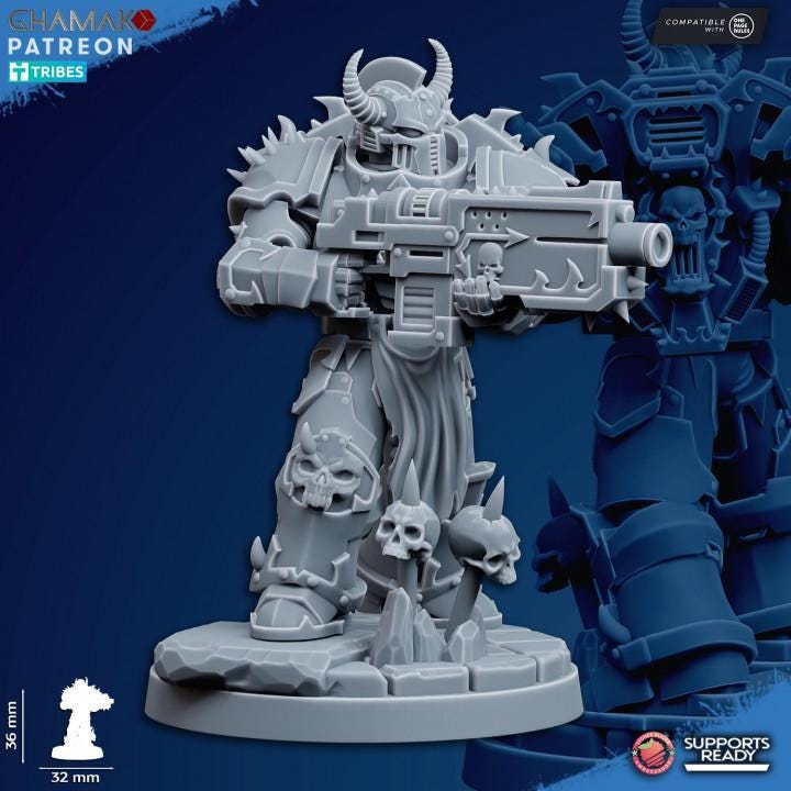 Traitor Militum  32mm resin miniature squad by Ghamak