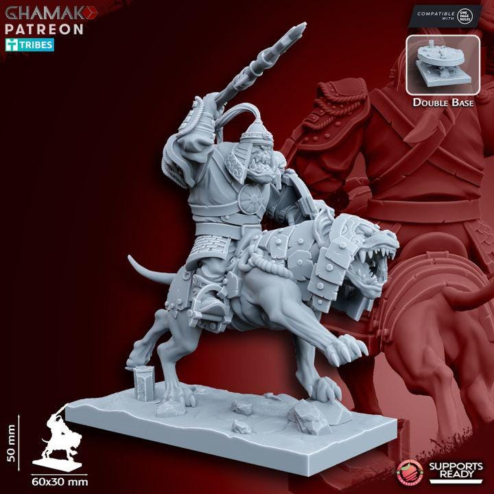 Grey Orc Warg Riders - Ghamak