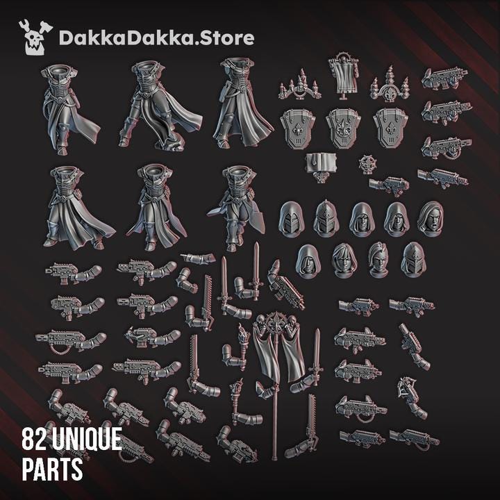 Sisters of Minor Guilt (build-kit) + Heavy Weapons Upgrade Kit - Squad of 10 - Order of Repentance - DakkaDakka