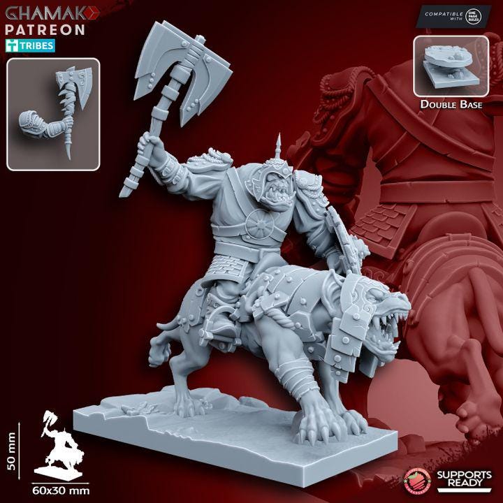 Grey Orc Warg Riders - Ghamak