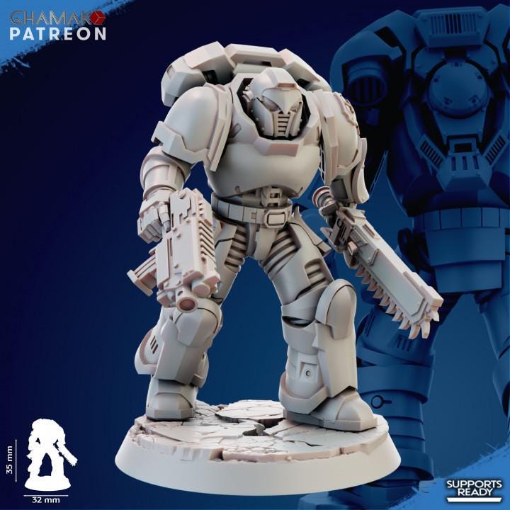 Imperator's Assault Militum 32mm resin miniature squad by Ghamak