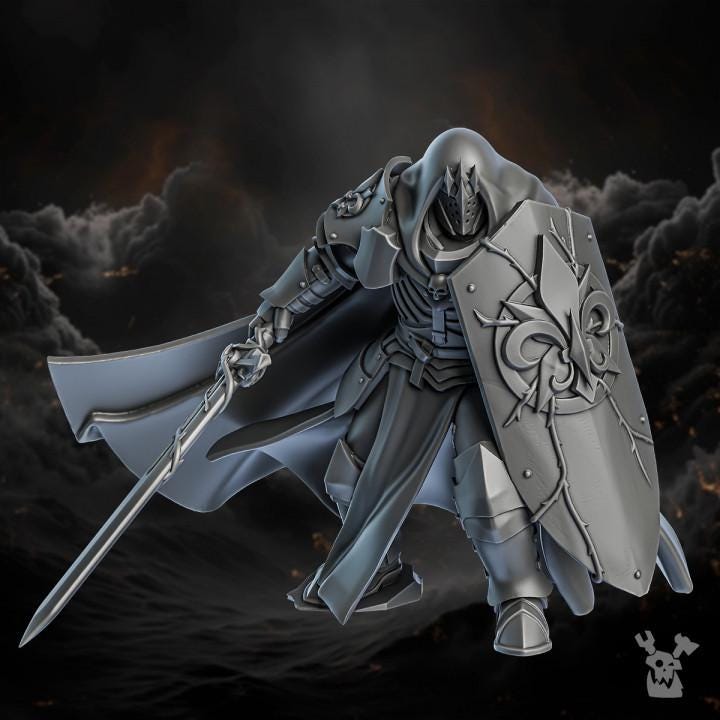 Thorn Knights - 3 Monopose Models - Order of Repentance - DakkaDakka