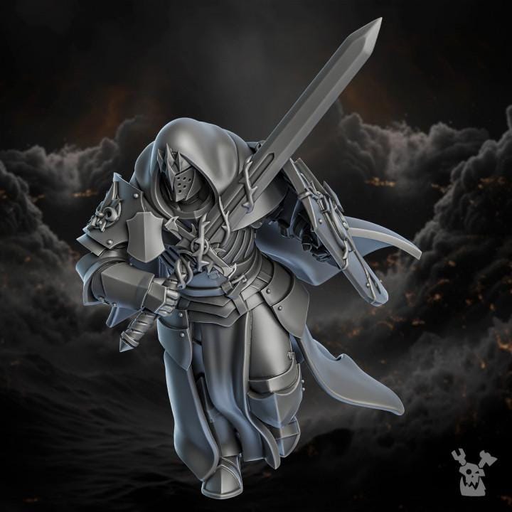 Thorn Knights - 3 Monopose Models - Order of Repentance - DakkaDakka