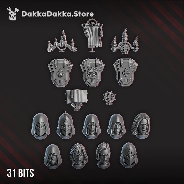 Sisters of Minor Guilt (build-kit) + Heavy Weapons Upgrade Kit - Squad of 10 - Order of Repentance - DakkaDakka