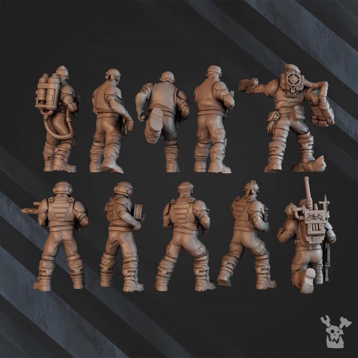 Green Hell Division Commando Squad - 10 Monopose Models - DakkaDakka