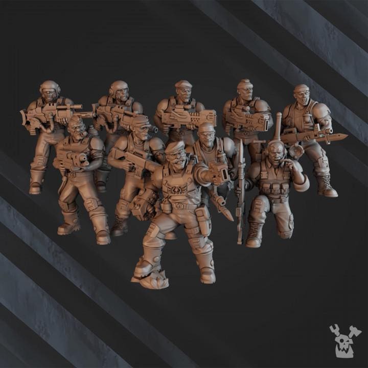 Green Hell Division Commando Squad - 10 Monopose Models - DakkaDakka