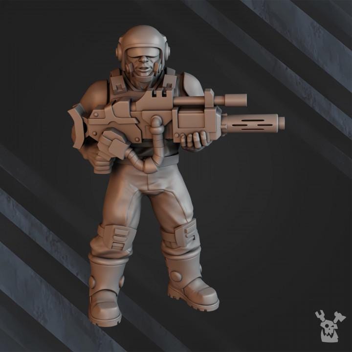 Green Hell Division Commando Squad - 10 Monopose Models - DakkaDakka