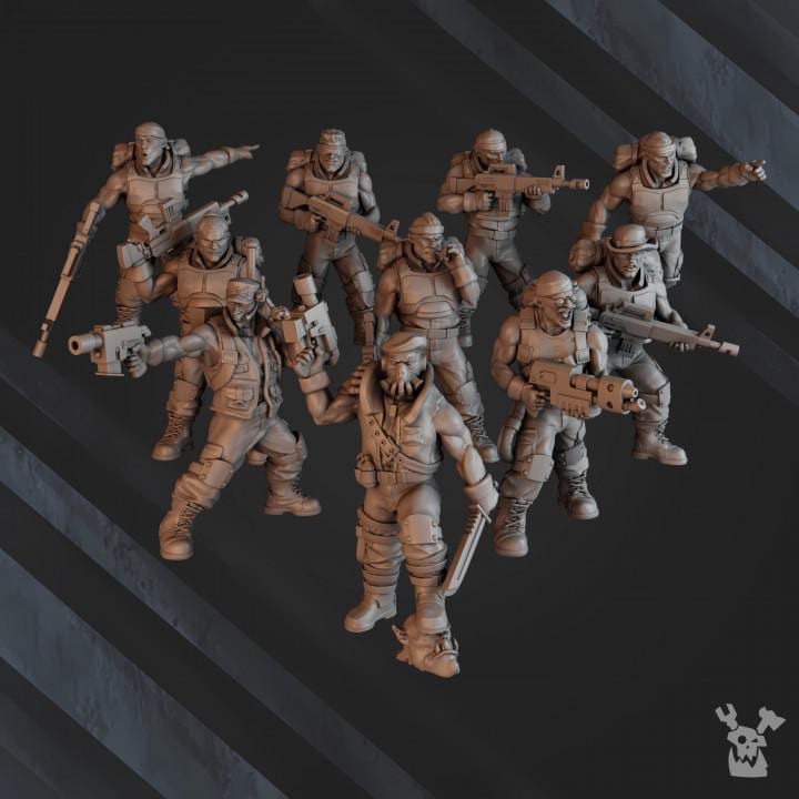 Green Hell Division Infantry Squad - 10 Monopose Models - DakkaDakka