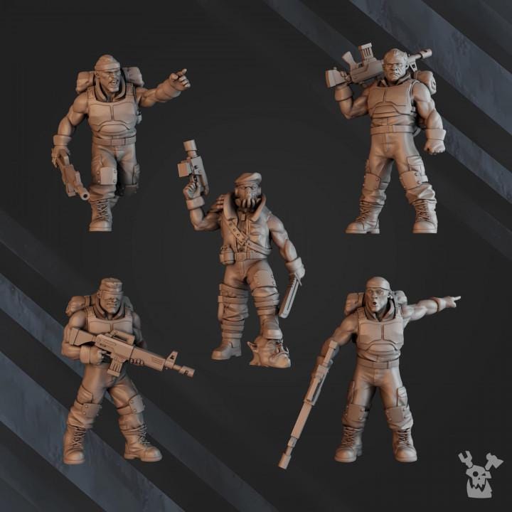 Green Hell Division Infantry Squad - 10 Monopose Models - DakkaDakka