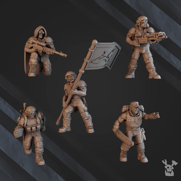 Green Hell Division Lead Detachment - 5 Pre-Assembled Models - DakkaDakka