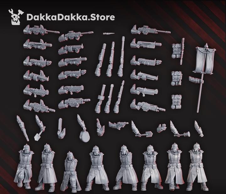 2. Todesdivision - Kompletter Trupp von 10 Baukit inklusive Anführer - DakkaDakka