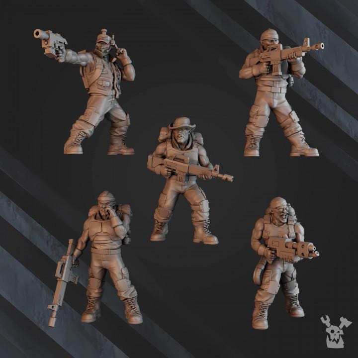 Green Hell Division Infantry Squad - 10 Monopose Models - DakkaDakka