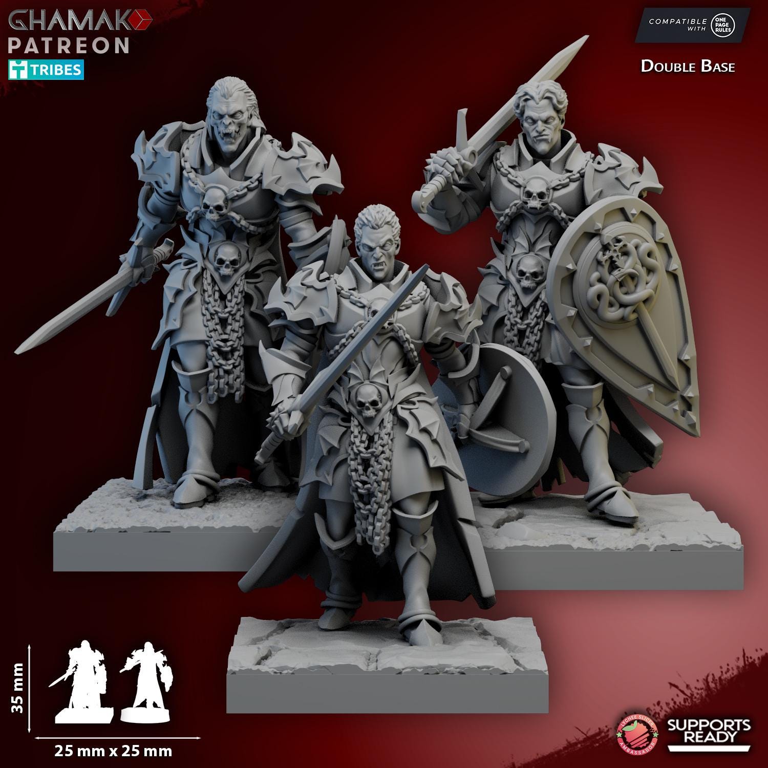 The Ouroboros Pact - Vampire Undead Miniatures - 10 Models - Ghamak