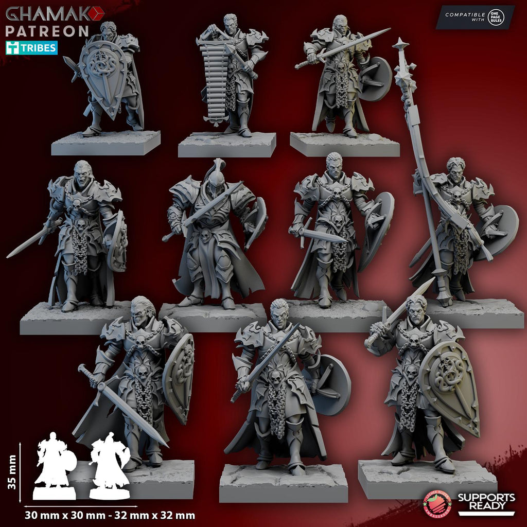 The Ouroboros Pact - Vampire Undead Miniatures - 10 Models - Ghamak