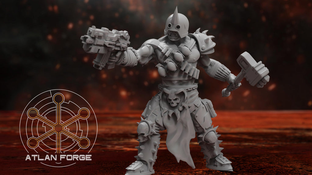 3D printed physical resin Hades Cultists squad miniatures by Atlan Forge featuring high-detail sci-fi grimdark renegade militia models