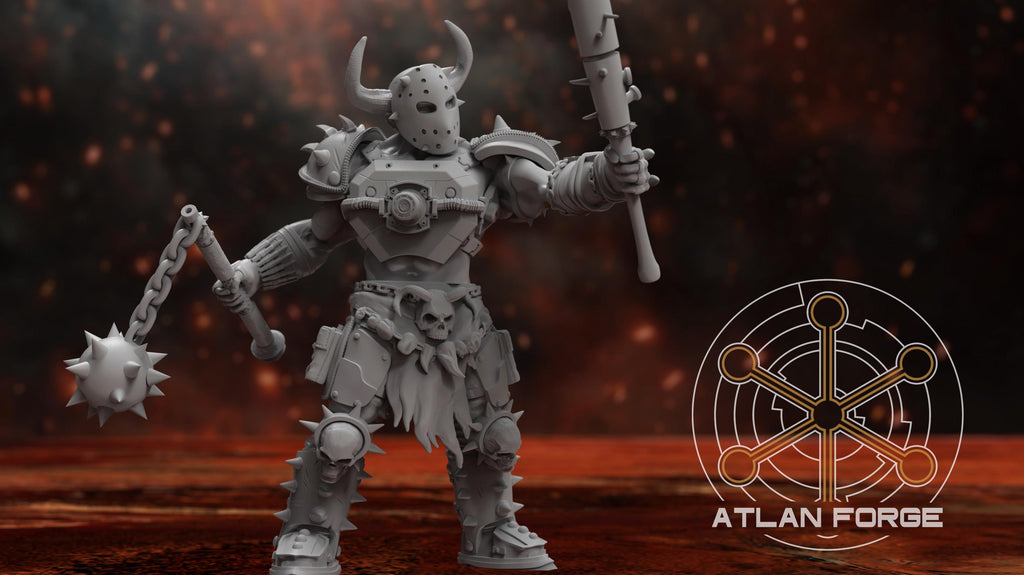 3D printed physical resin Hades Cultists squad miniatures by Atlan Forge featuring high-detail sci-fi grimdark renegade militia models