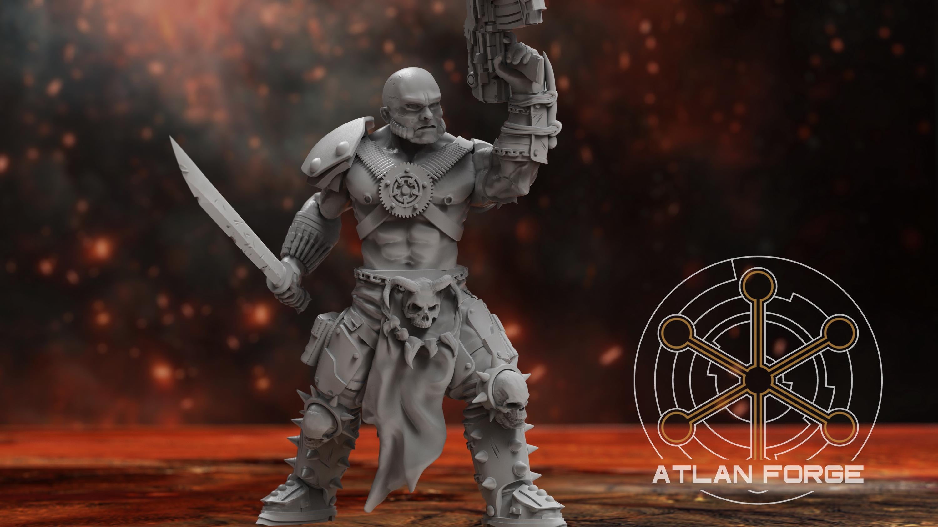 3D printed physical resin Hades Cultists squad miniatures by Atlan Forge featuring high-detail sci-fi grimdark renegade militia models