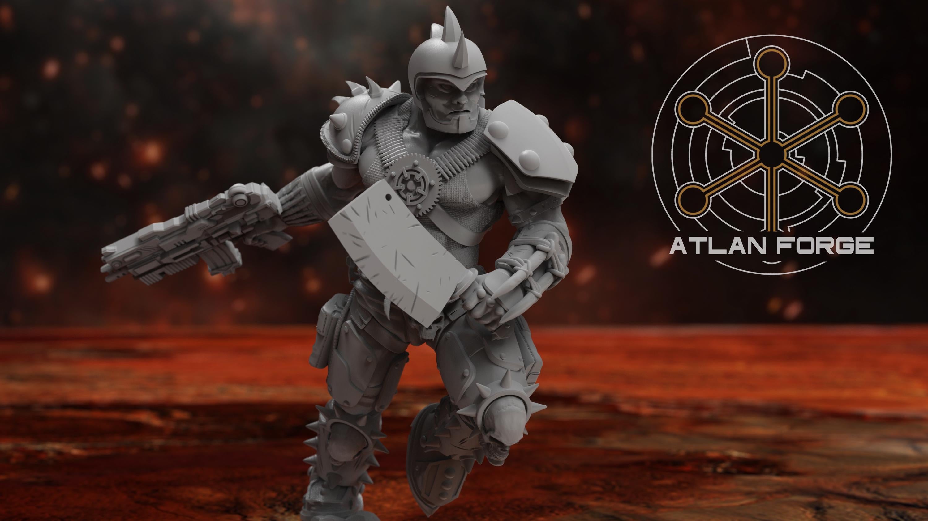 3D printed physical resin Hades Cultists squad miniatures by Atlan Forge featuring high-detail sci-fi grimdark renegade militia models