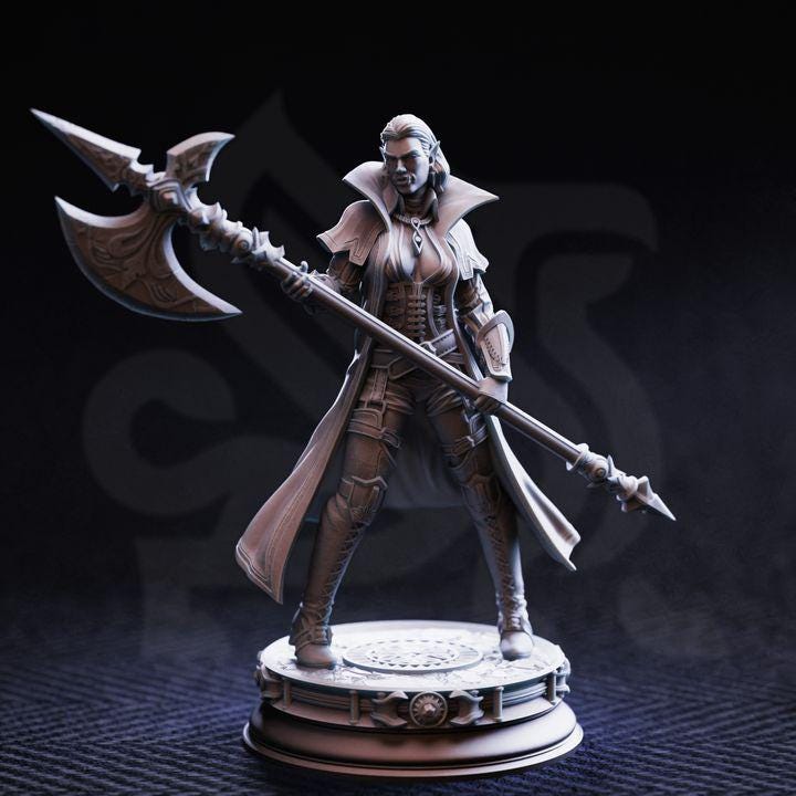 Female Half-Orc Warlock - Vika "Doll Lips" - DM Stash