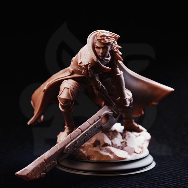 Female Elemi Barbarian Miniature - Firenzia, Fire Genasi Fighter - DM Stash