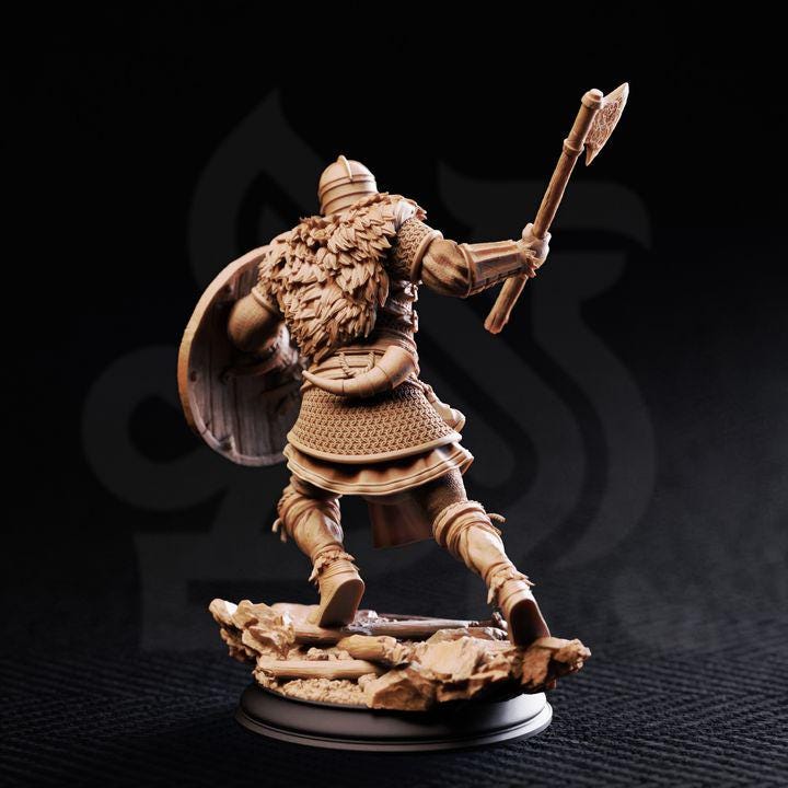Human Fighter Ranger Miniature - Nils Olav, Nordic Warrior - DM Stash