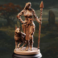 Female Human Druid Miniature - Frøya, Goddess of the Hunt - DM Stash