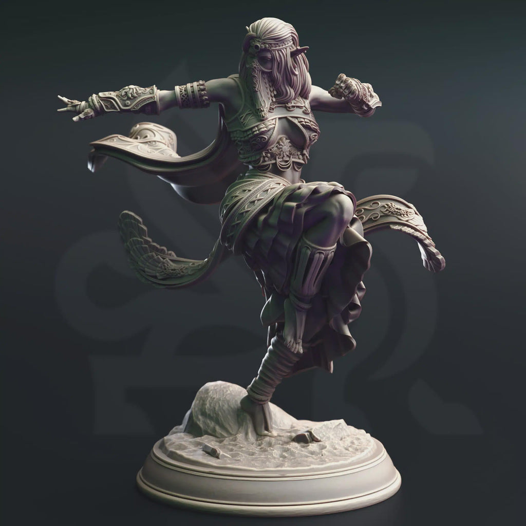 Female Elf Monk Miniature - Martial Artist RPG - Cahira - DM Stash
