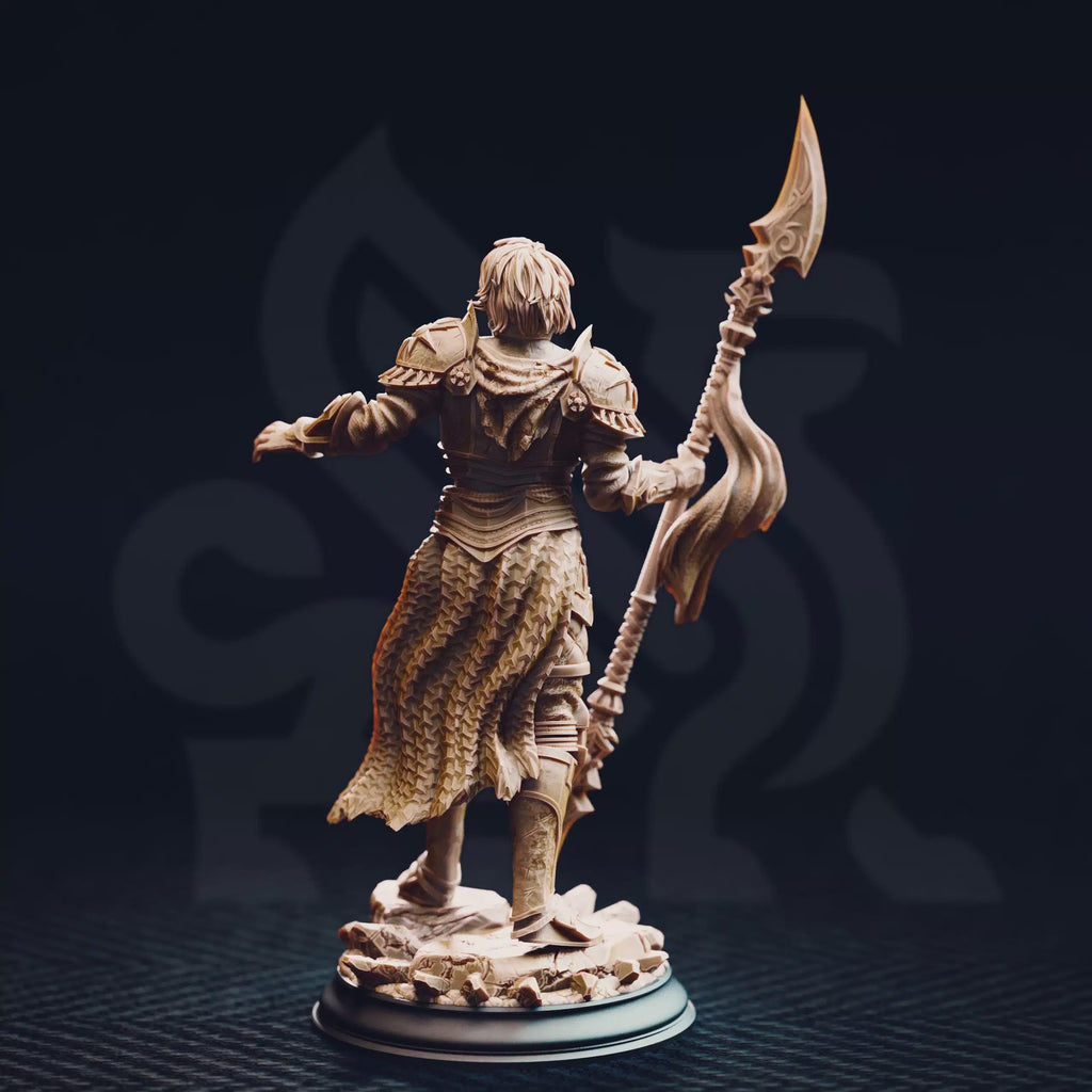 Elf Paladin Miniature - Vendimar Thyran, Dark Sun Paladin - DM Stash