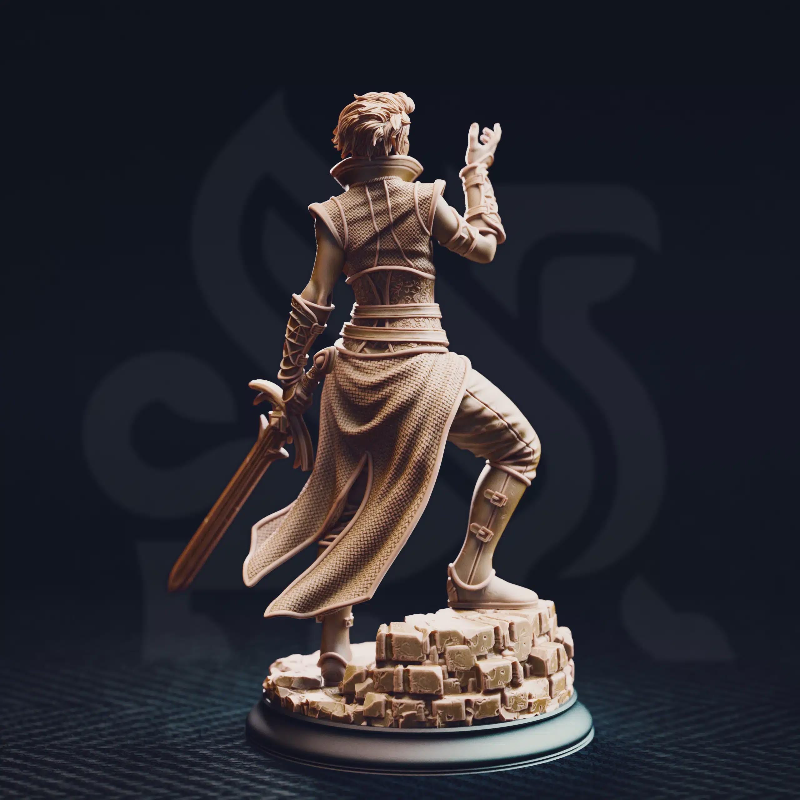 Female Elf Warlock Miniature - Karisia of Timberly, Hexbound Half-Elf - DM Stash