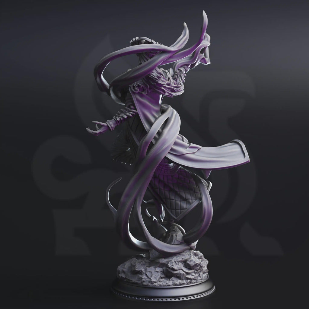 Female Drow Warlock Miniature - Zarinda, Sorceress of the Empty Planes - DM Stash
