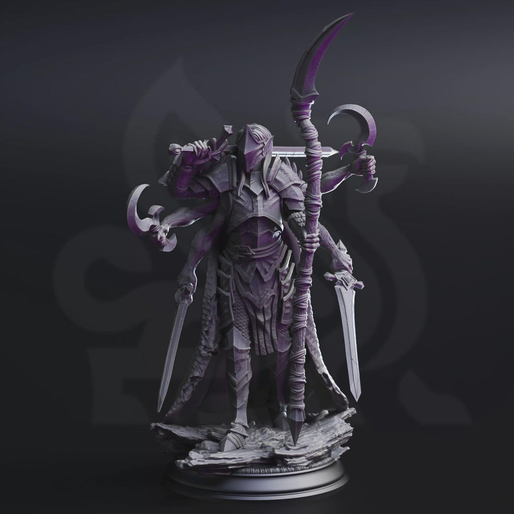 Dark Elf Monstrosity Miniature - Siltrak’thos, Knight from Beyond the Planes - DM Stash