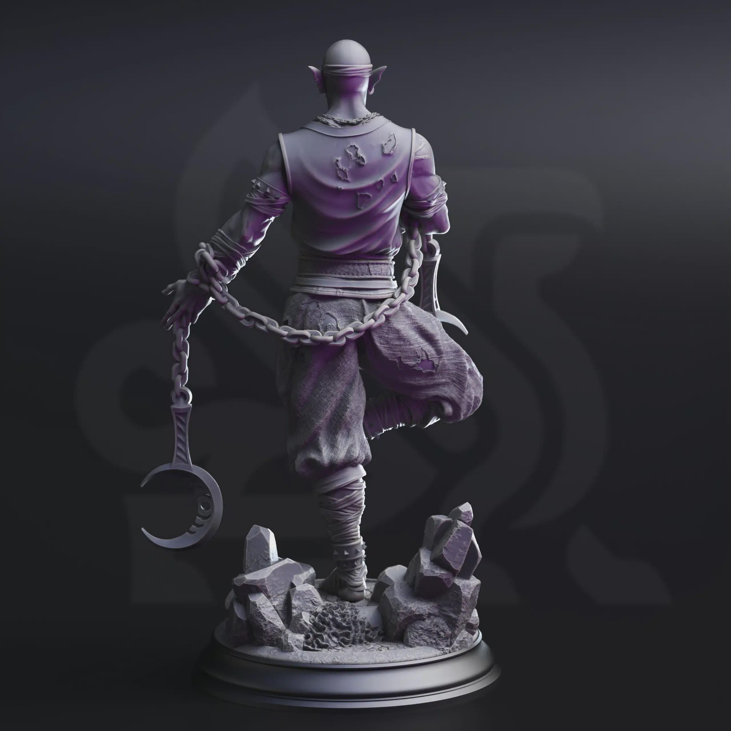 Uxas the Reborn – Dark Elf Lunar Monk - DM Stash