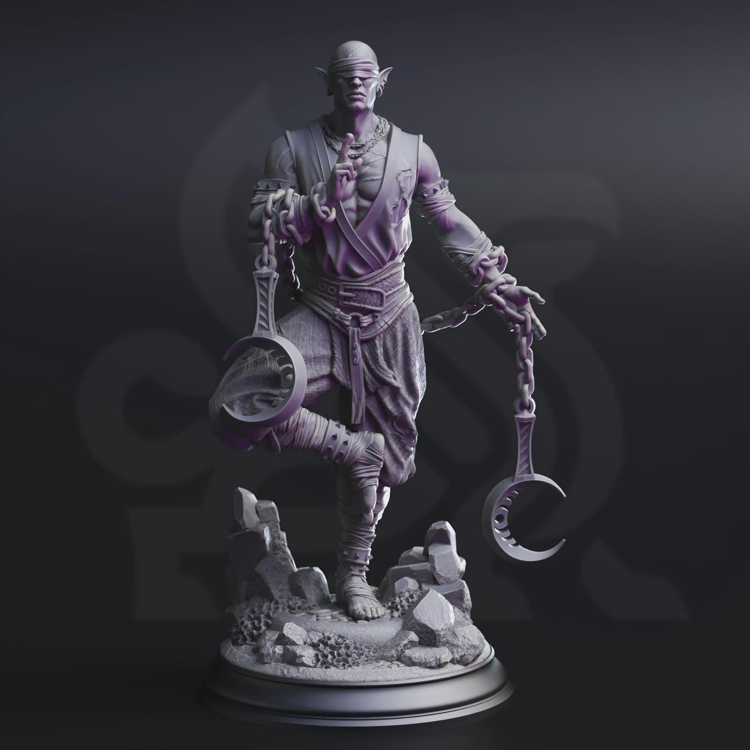 Uxas the Reborn – Dark Elf Lunar Monk - DM Stash