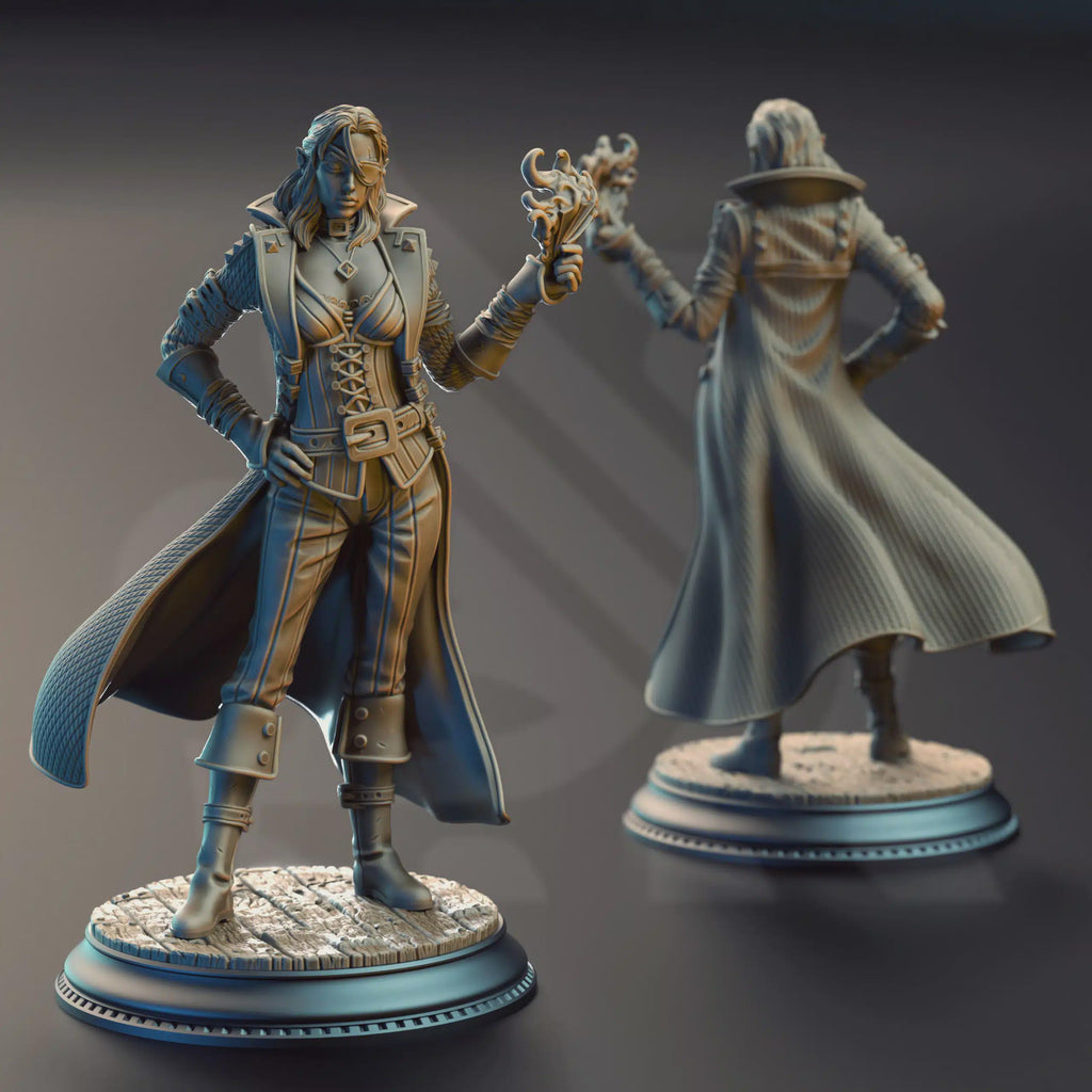 Female Elf Rogue Miniature - Charlotte-Anne, Gambler Rogue - DM Stash